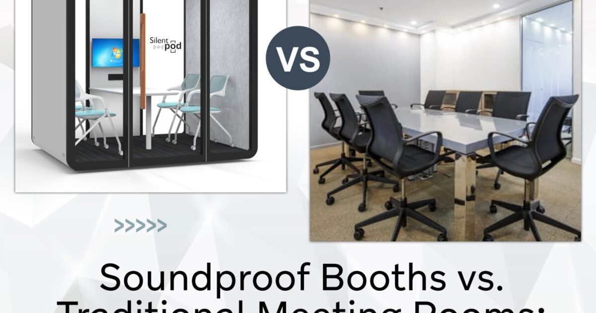 Discover the benefits of soundproof booths vs. traditional meeting rooms. Learn why Dubai businesses are choosing flexible, noise-free spaces for better productivity.