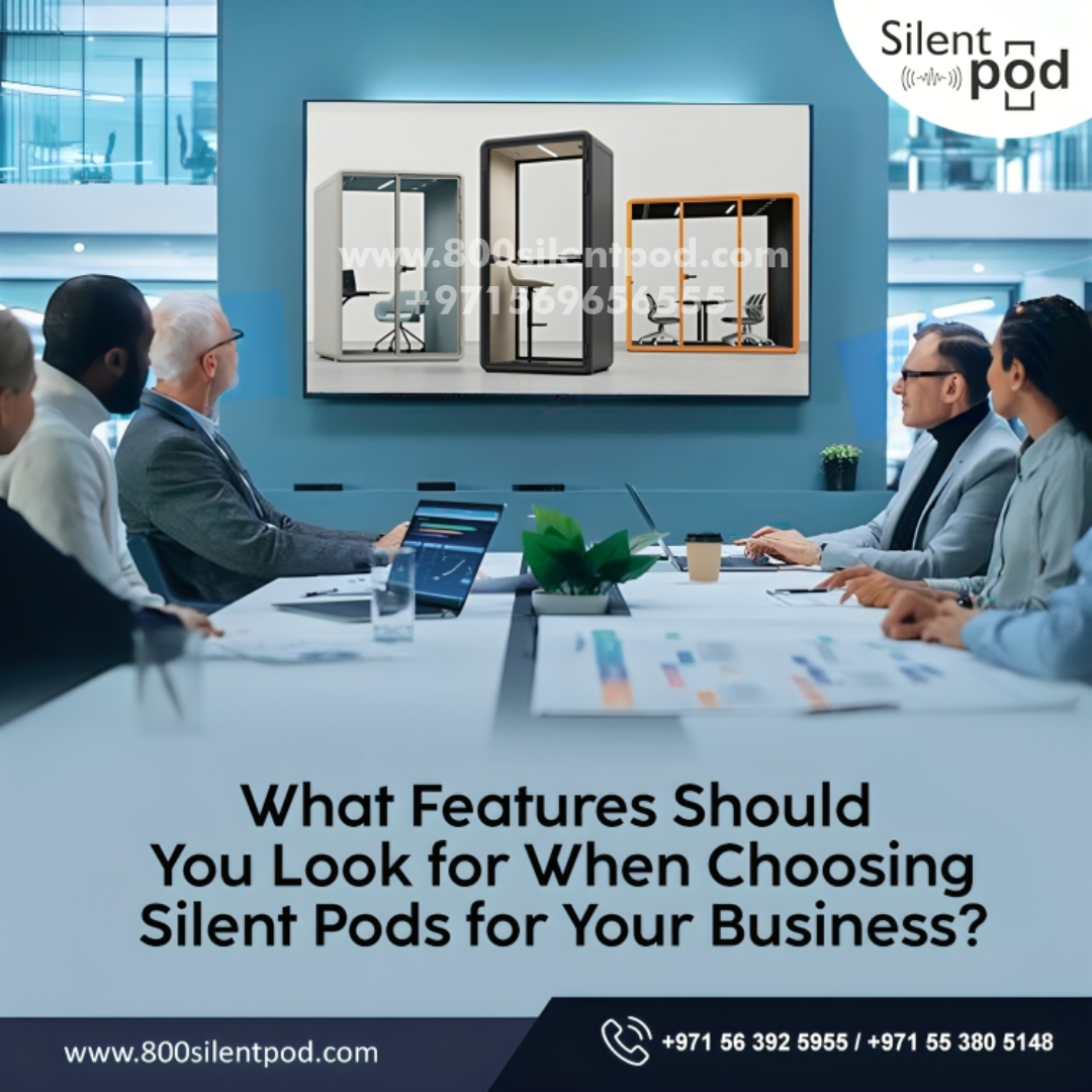 Discover the essential features to look for when choosing Silent Pods for your business, ensuring a productive and noise-free workspace. Call 800silentpod Today!