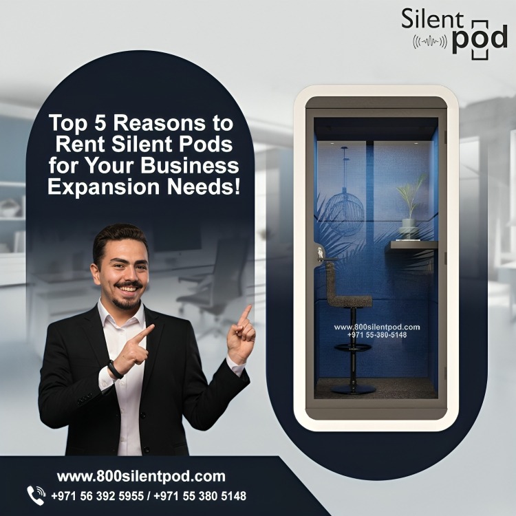 Enhance your business expansion with Soundproof Pods and Meeting Booths for rent in Dubai—ideal for private, quiet spaces that boost focus, productivity, and privacy.