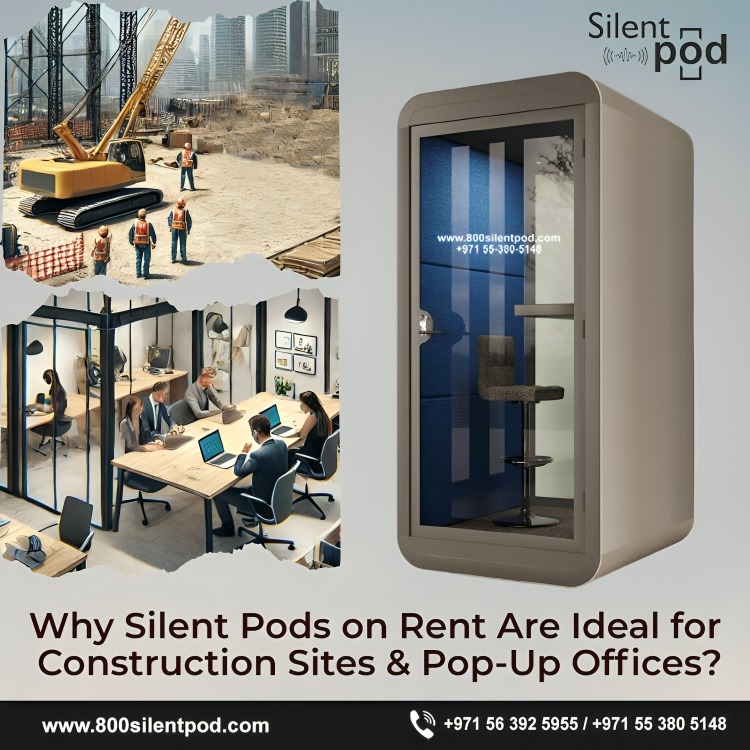 Explore why silent pods on rent are the perfect solution for construction sites & pop-up offices in Dubai, offering noise-free, productive spaces for teams.