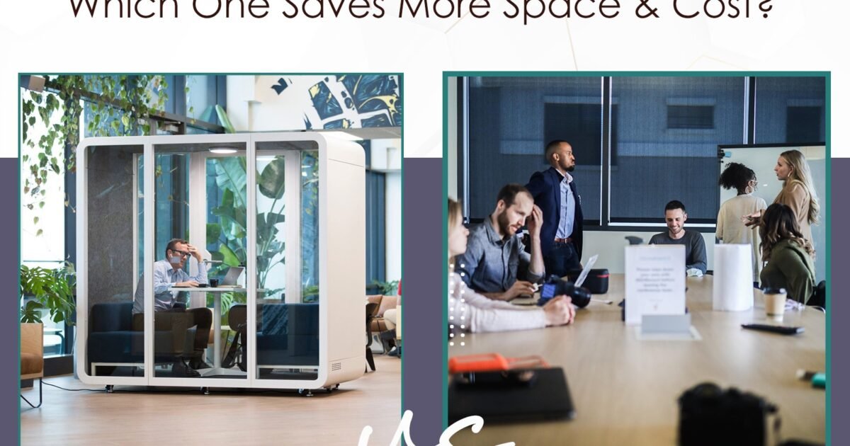 Discover how Silent Pods outperform traditional meeting rooms in saving space and cost. Learn why businesses are switching to modern, compact pod solutions.