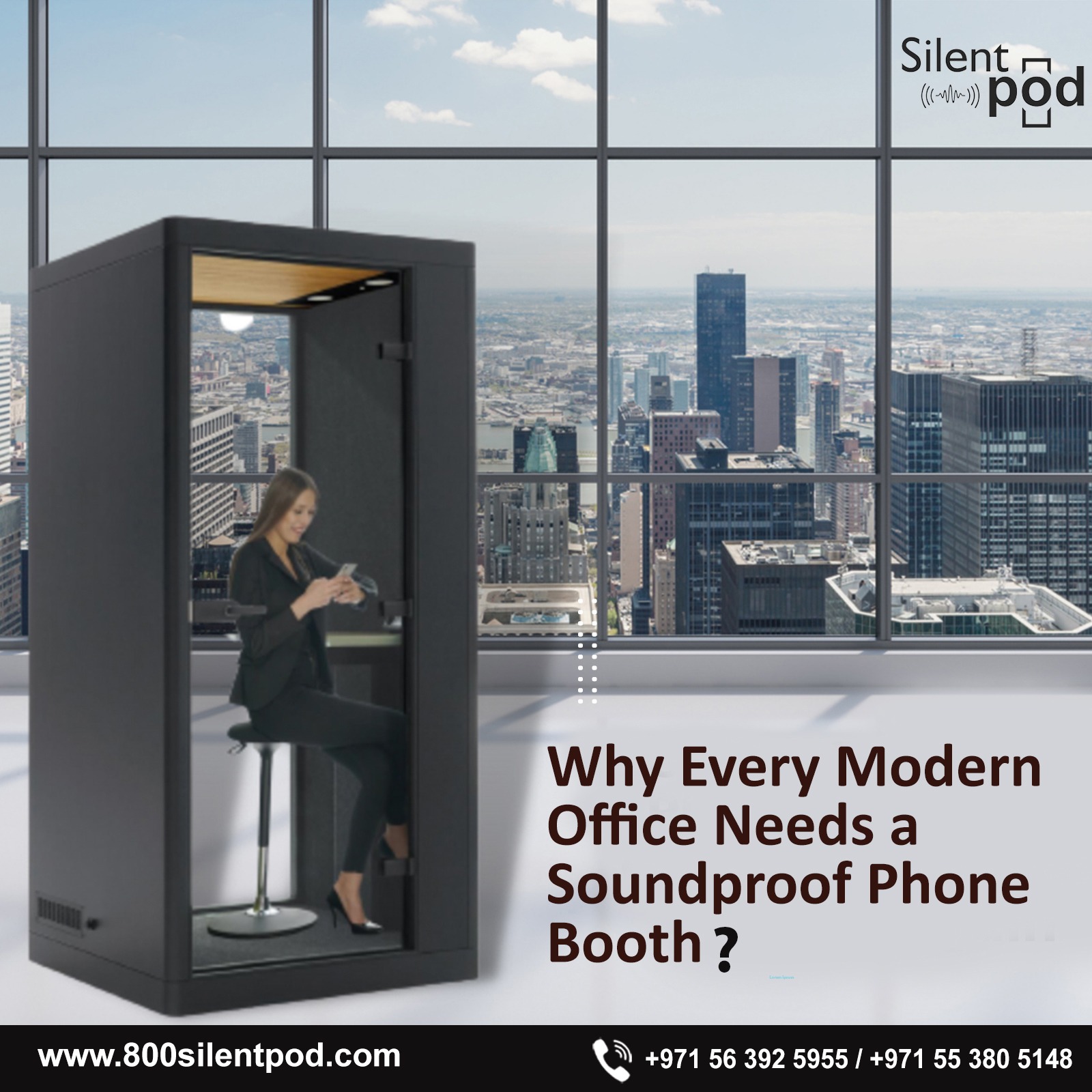 Modern offices need quiet spaces. Discover how a soundproof phone booth can boost focus, privacy & productivity. Explore custom pods from 800 Silent Pod.