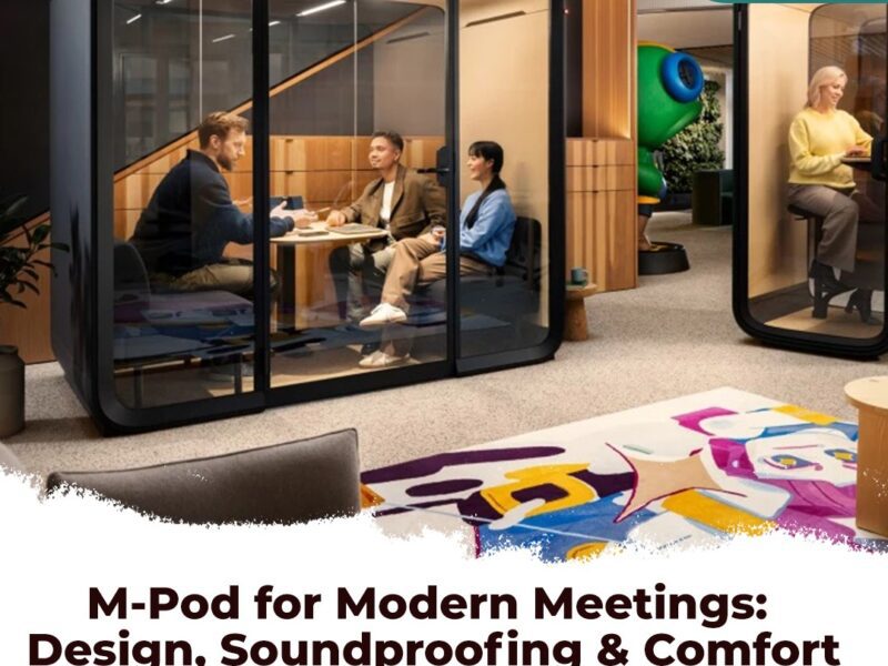 Discover how the M-Pod by 800 Silent Pod redefines modern meetings with soundproofing, sleek design, and comfort. The ideal solution for focus and collaboration.