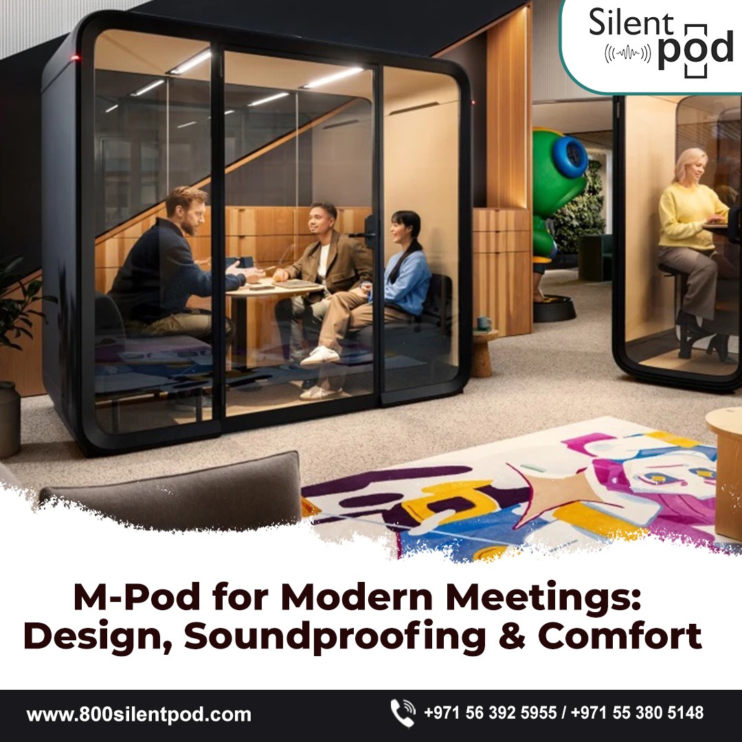 Discover how the M-Pod by 800 Silent Pod redefines modern meetings with soundproofing, sleek design, and comfort. The ideal solution for focus and collaboration.
