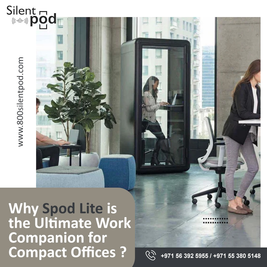 Discover why Spod Lite is perfect for compact offices. Enjoy privacy, soundproofing, and sleek design—all for just 9,999 AED. The smart workspace upgrade is here.