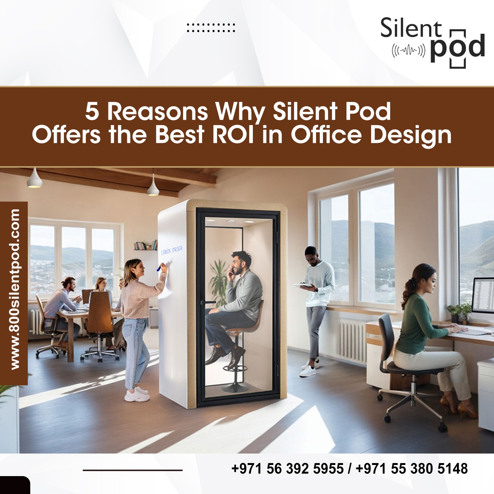 Discover 5 reasons why Silent Pod offers the best ROI in office design. From cost savings to flexibility, trust the best silent pod manufacturer in UAE.