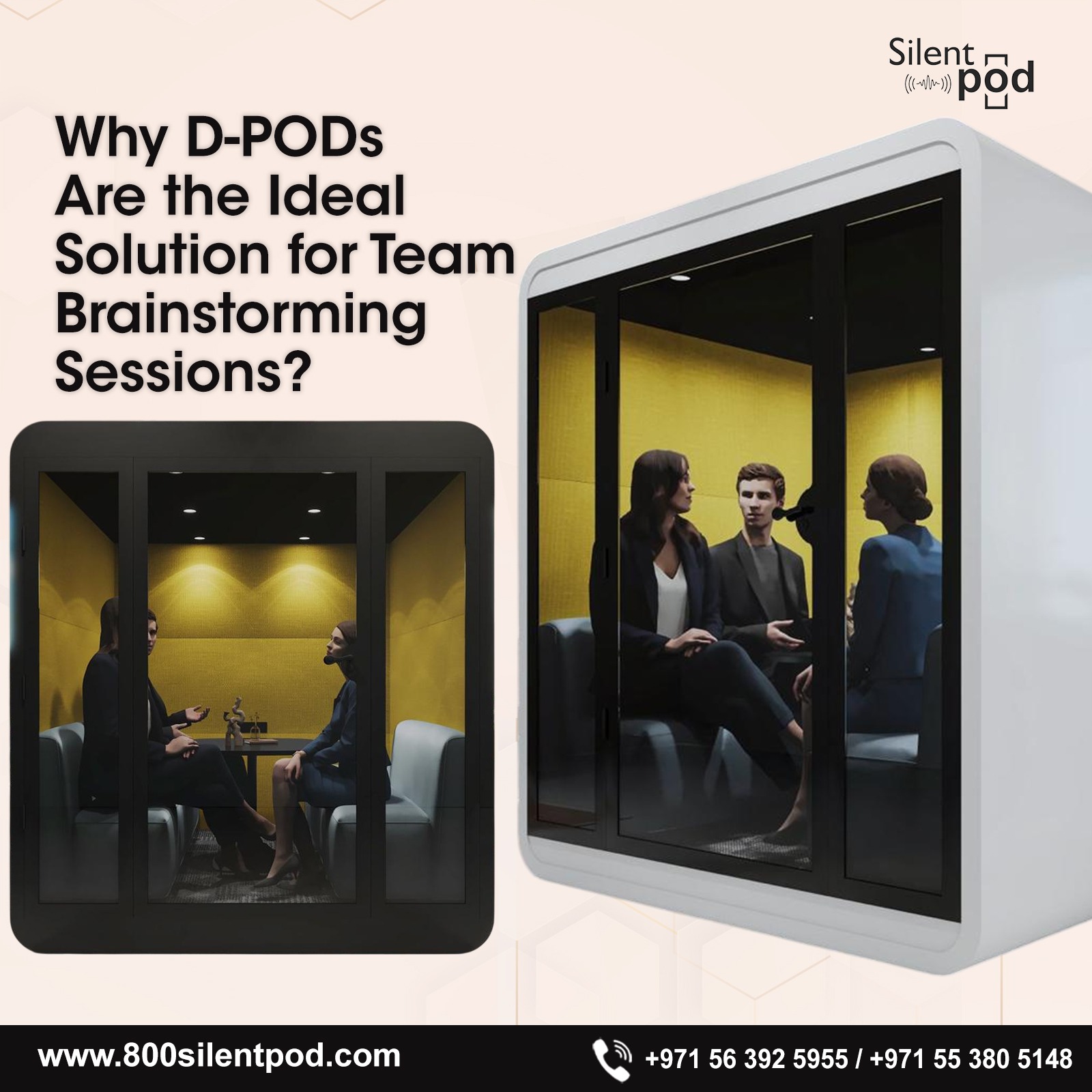 Discover why D-PODs are the ideal solution for team brainstorming. Smart, soundproof, and stylish meeting pods in Dubai that boost collaboration and focus.