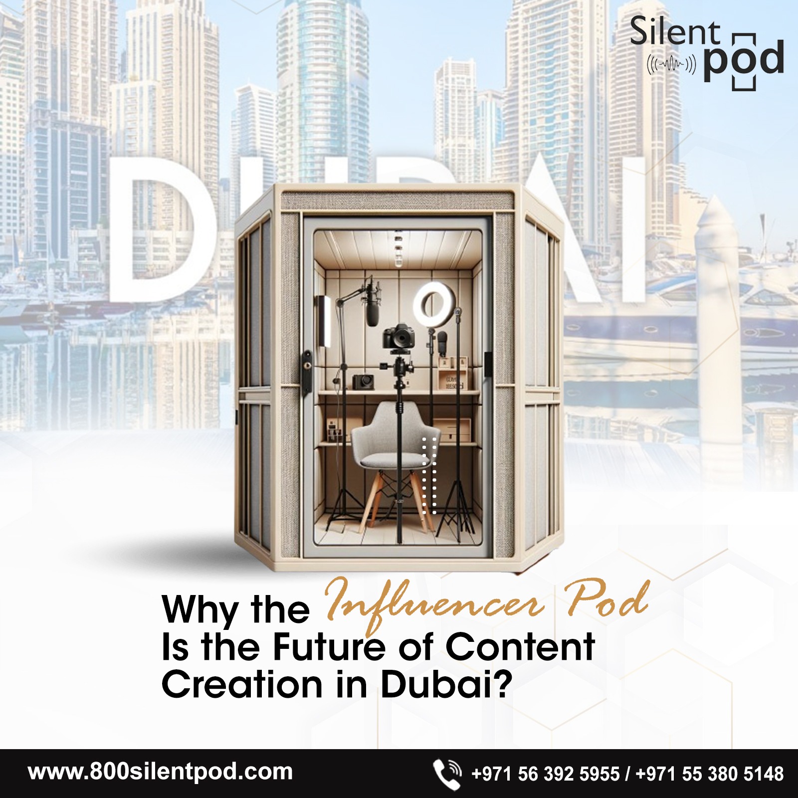Influencer Pods in Dubai are redefining content creation private, soundproof, and built for modern creators.