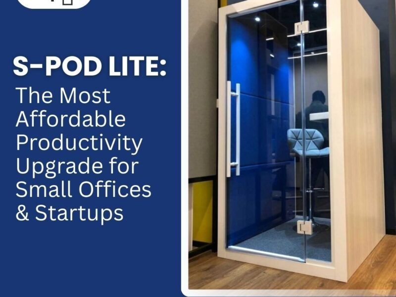 S-Pod Lite is the most affordable, space-saving productivity upgrade for small offices and startups, offering privacy, comfort, and smart acoustic performance.