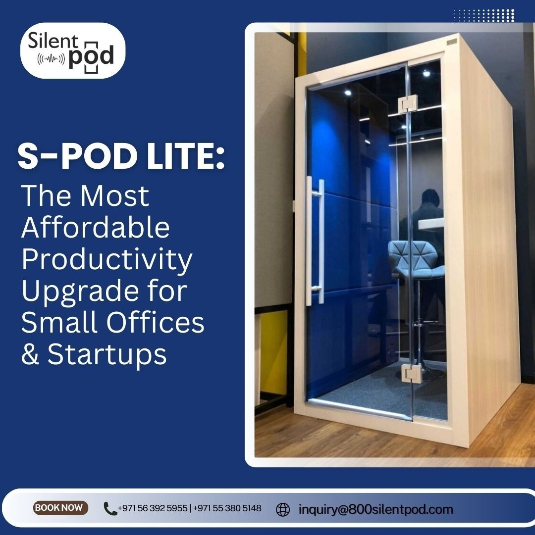 S-Pod Lite is the most affordable, space-saving productivity upgrade for small offices and startups, offering privacy, comfort, and smart acoustic performance.
