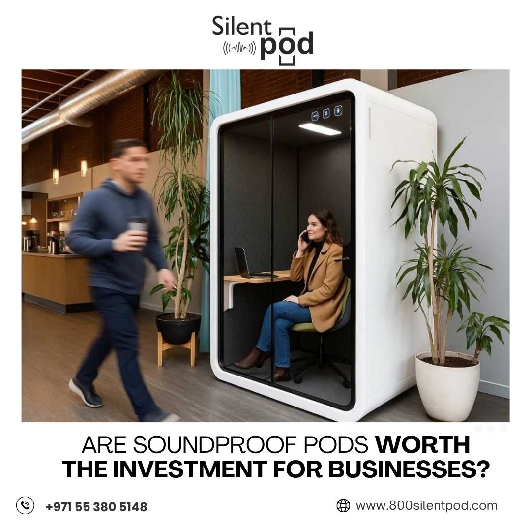 Discover how soundproof pods, office pods, and meeting pods improve productivity, privacy, and workspace efficiency for businesses in Dubai and across the UAE.