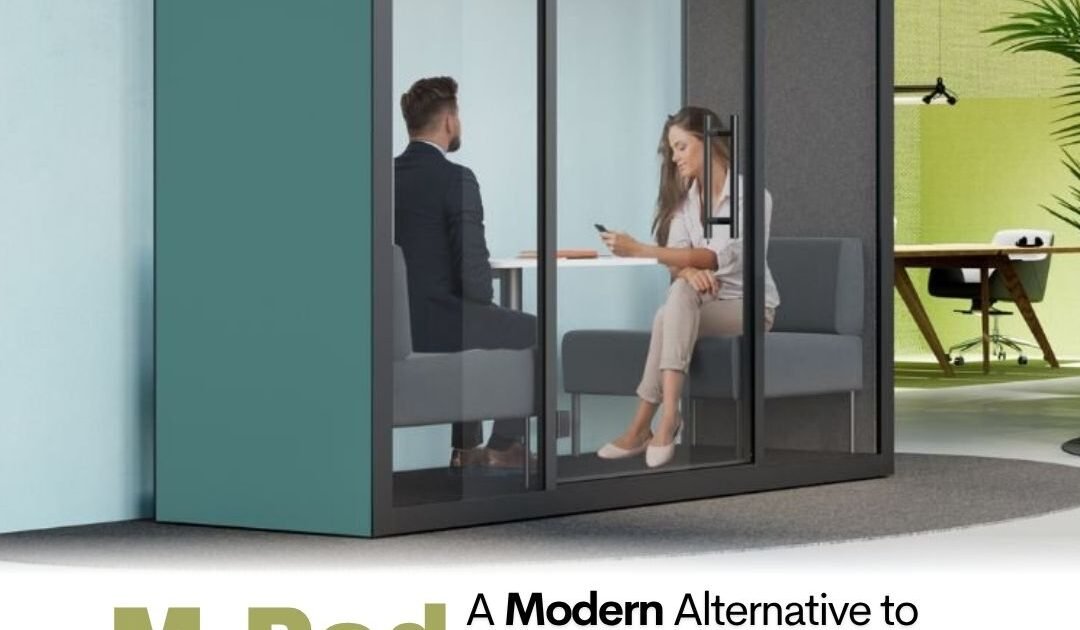 M Pod by 800SilentPod offers a modern alternative to meeting rooms. Best office pod manufacturer and supplier in Dubai for private, soundproof office meetings.