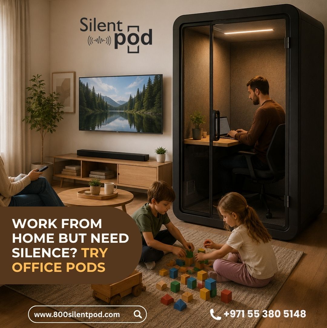 Work from home without distractions using soundproof office pods. Discover modern office pods in Dubai and UAE designed for focus, privacy, and productivity.