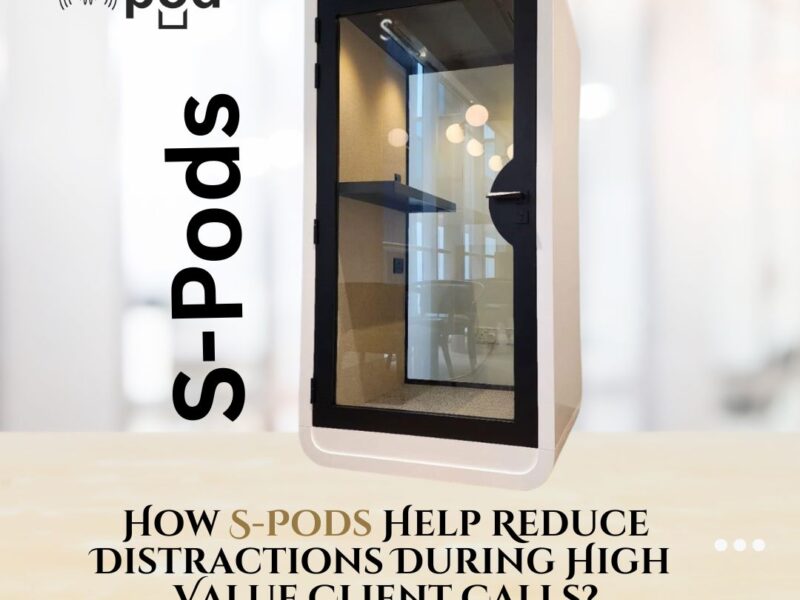 Reduce distractions during important client calls with soundproof S Pods by 800SilentPod. Create private, professional workspaces across Dubai and UAE.